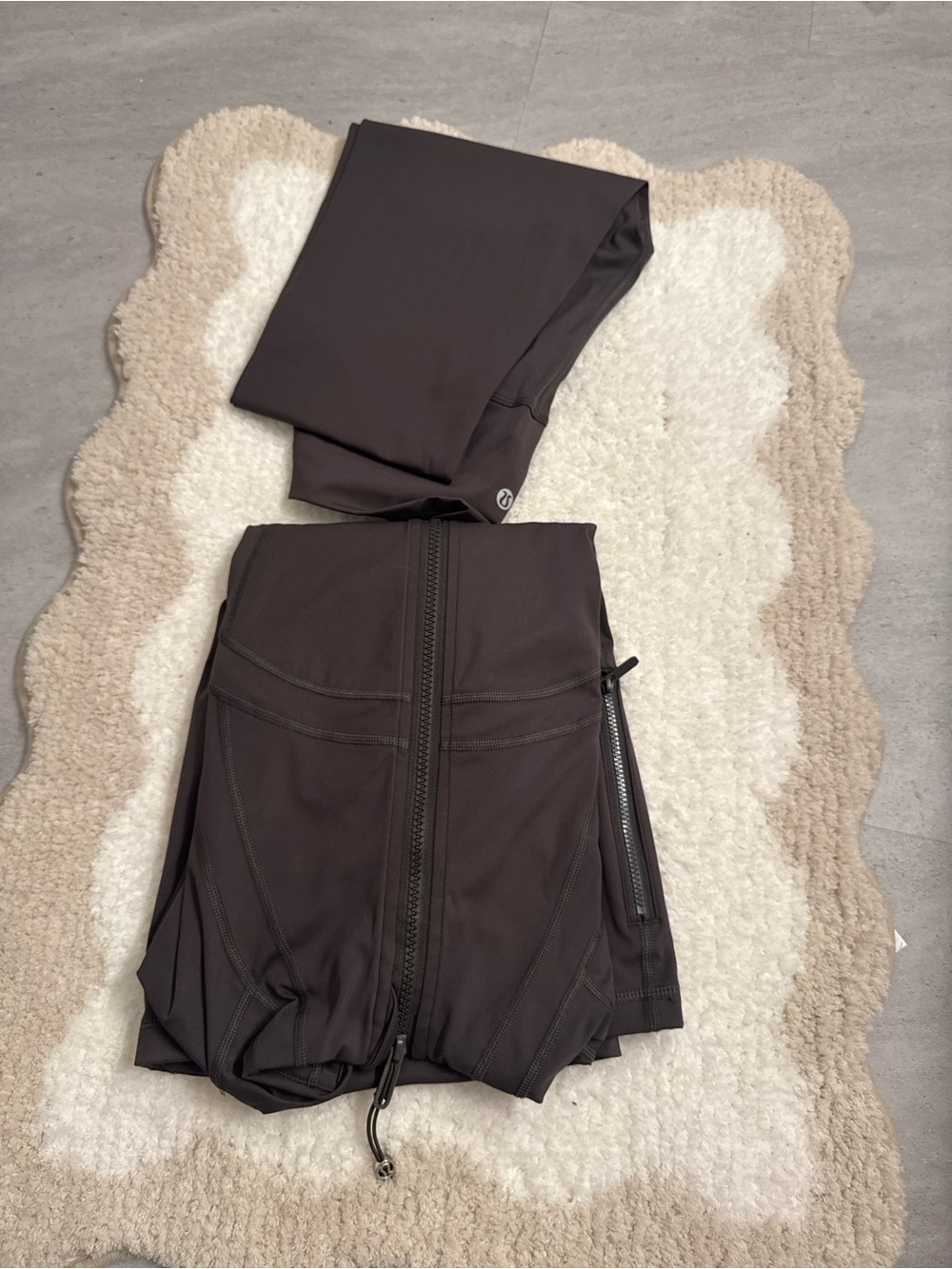 lululemon athletica Dark Brown Full-Zip High-Rise Leggings
